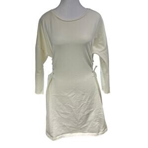 Silence + Noise Side Lace Corset Style Knit Mini Dress Cream Size Small
